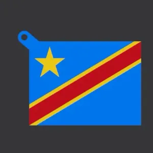 Democratic Republic of the Congo Flag keychain
