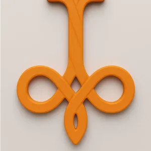 keychain with symbolic design