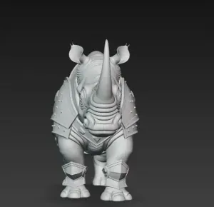 rhinoceros in armor