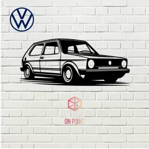VOLKSWAGEN GOLF VINTAGE MK1 - 2D WALL ART #1