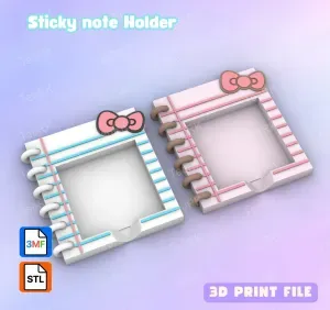 Post-It, Sticky Note Holder Spiral notebook cute bow