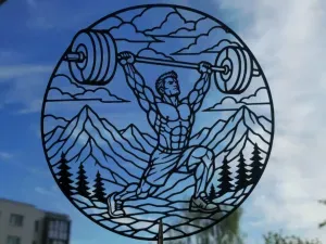 Powerlifting Mountain Strength 2D Wall Art