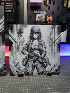 Girl Anime Medic US - Hueforge - 4 Colors