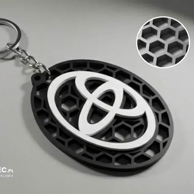 Toyota logo honeycomb keychain