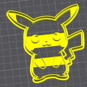 pikachu Cookie Cutter Set – 3D Printable STL for Baking