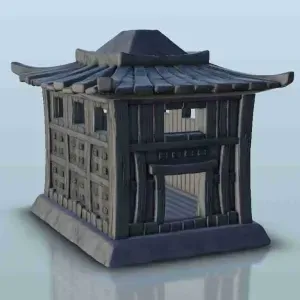 Oriental house 10 - asian scenery terrain warhammer wargame