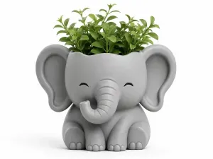 Cute Baby Elephant Planter Pot