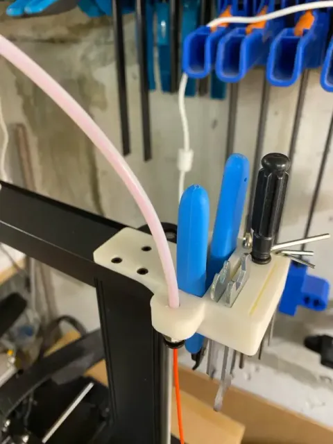 Ender V3 SE/KE Tool Holder with filament guide PC4-M10x1.5