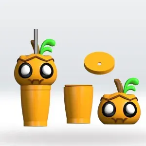 Gourdy Dandys World Milkshake cup STL file 3D Model, 3mf