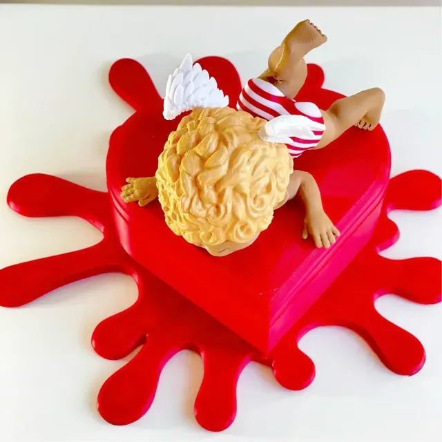 Cupid Falling For Love -Heart box container — Image 4 of 9