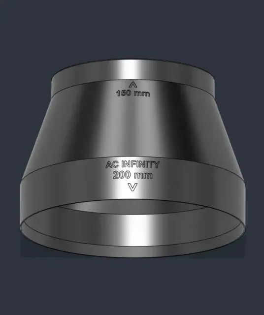 AC Infinity 200 mm to 150 mm Exhaust Adapter — Image 2 of 2