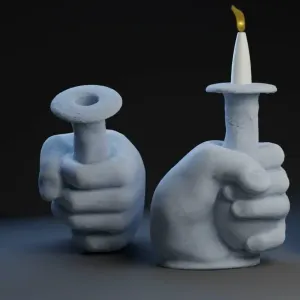 ✋ Hand Holding Candle Holder – 3D Printable Gothic Decor