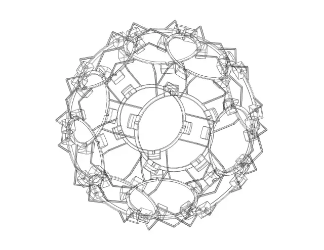 Wireframe Shape Geometric Companion Dodecahedron — Image 6 of 9