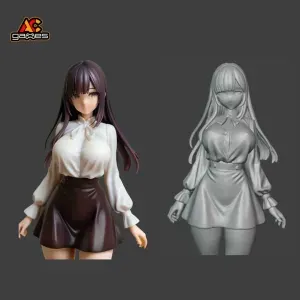 Anime Office Lady - High Detail 3D Figure (Ready to Print)