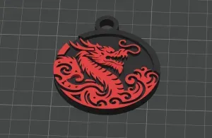 Chinese dragon keychain