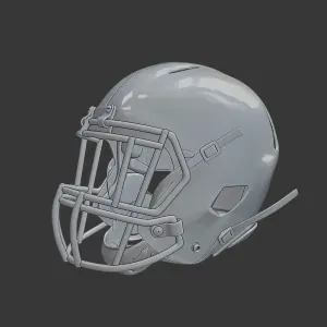 Football Helmet – High-Detail 3D Printable Sports Helmet