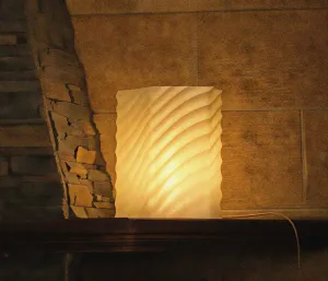Square waved lamp shade in vase mode