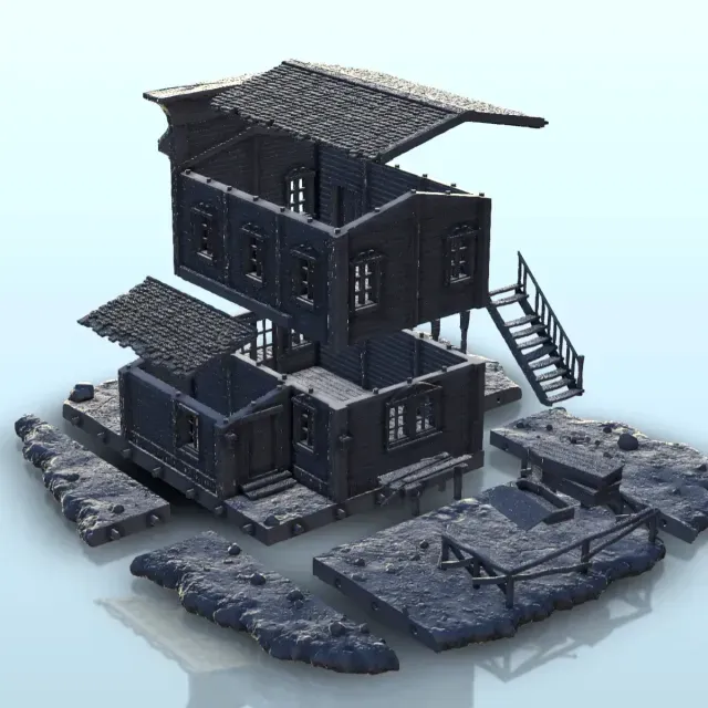 Funeral Home with Workshop - Western Old West Terrain Scenery — Image 5 of 9