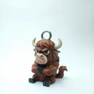 🦬 Angry Yak Keychain – Fierce Attitude 3D Printable