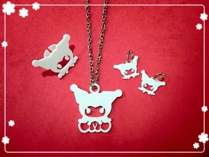 Kuromi accessories (Necklace,Earrings,Ring)