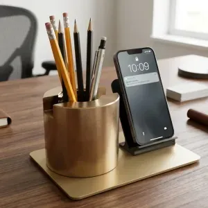 SMARTPHONE HOLDER AND PENCIL HOLDER FOR DESK NUT MODEL IQ-90