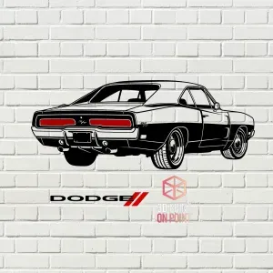 1969 DODGE CHARGER - 2D WALL ART #1