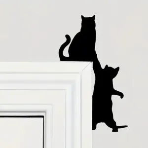 Cats - door - wall