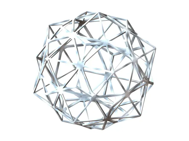 Wireframe Shape Compound of Dodecahedron and Icosahedron — Image 2 of 9