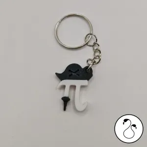 🏴‍☠️ Pi-Rate (π-rate) - Pi Day Keychain (March 14th / 3.14)