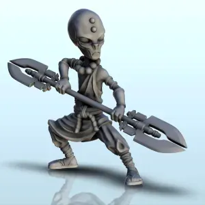 Alien master with double sword and face badges (14) (+ pre-s