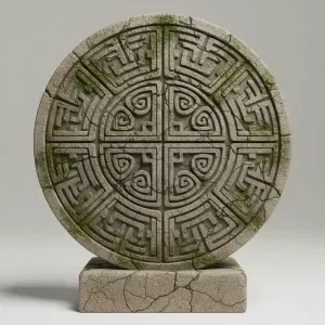 Ancient Sun Disk – Forgotten Temple Relic Diorama