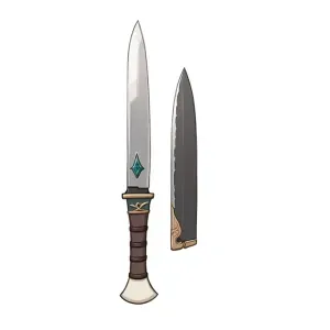 Gemstone Knife with Cover 3D Printable Model