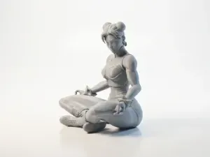 Chun Li Meditating Figurine Gaming 3D Printable