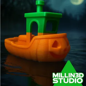 Halloween Edition - Pumpkin Benchy Tugboat Ship