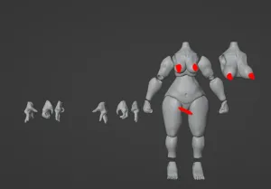 Short Action Figure Body Kit (Needs Joints)
