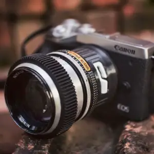 Nikon Lens to Canon M camera with locking pin