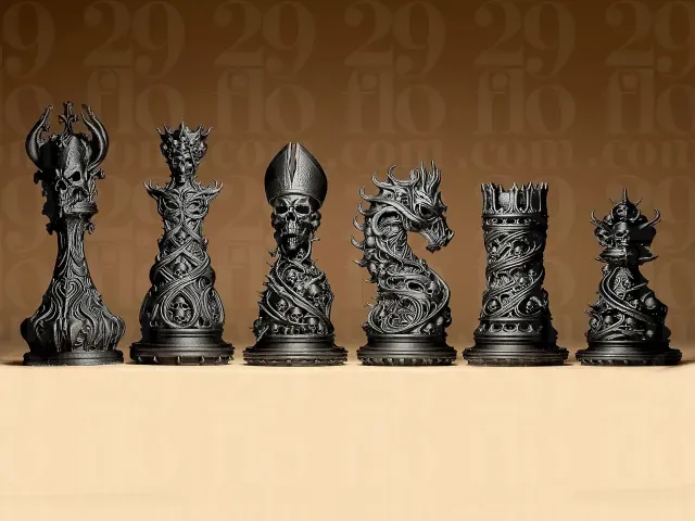 Gothic Ornamental Chess Set — Фото 2 из 9