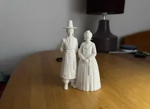 Korean Folk Costume Couple - 3D Model