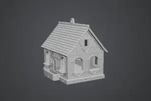 Half-Timbered Style Birdhouse scale 1/5