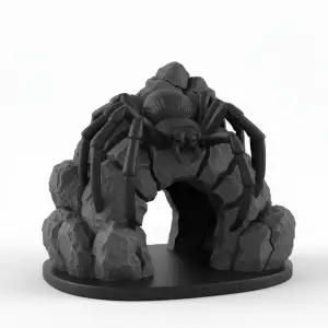 Cursed Spider Cave Entrance – Gothic Horror Aquarium Decor