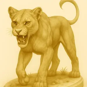 Alert Young Lioness