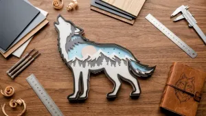 Ruf der Wildnis: Mehrschichtiger heulender Wolf