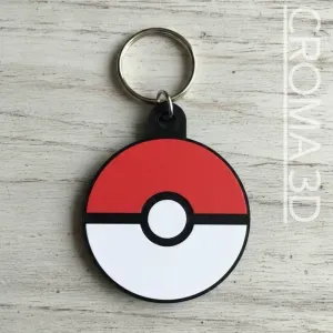 Pokeball keychain - multicolor
