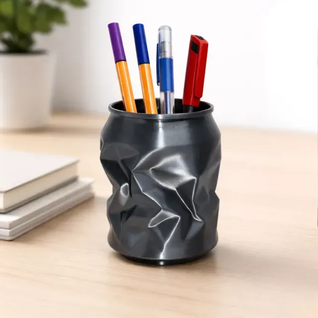 CRUSHED CAN – PEN HOLDER / MODERN STORAGE FOR PENS — Фото 3 из 7