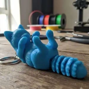 Llavero de Gato Flexible / Flexible Cat Keychain