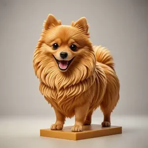 3337 Laughing Pomeranian – Full-Color 3D Model dog STL