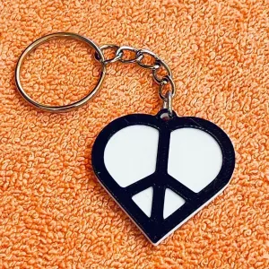Keychain Heart&Peace