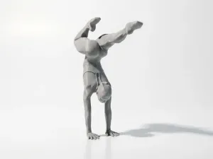 Gymnast Handstand Female Figure 3D Printable