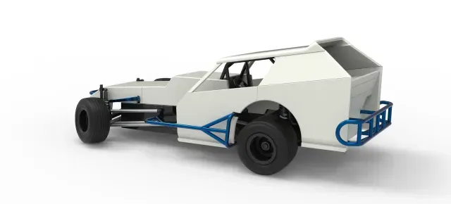 Vintage Dirt Modified stock car V8 while turning Scale 1:25 — Image 9 of 9