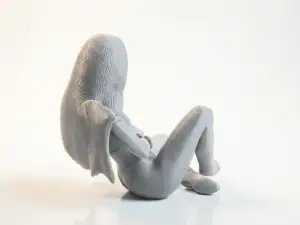 Elegant Seated Lady Figurine Female Figure 3D Printable